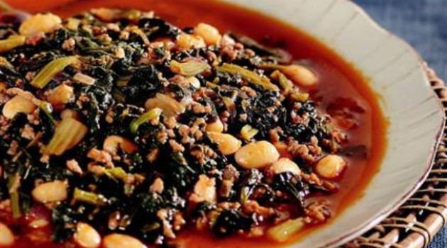 Avas kon Espinaka (Kuru Fasulyeli Ispanak)