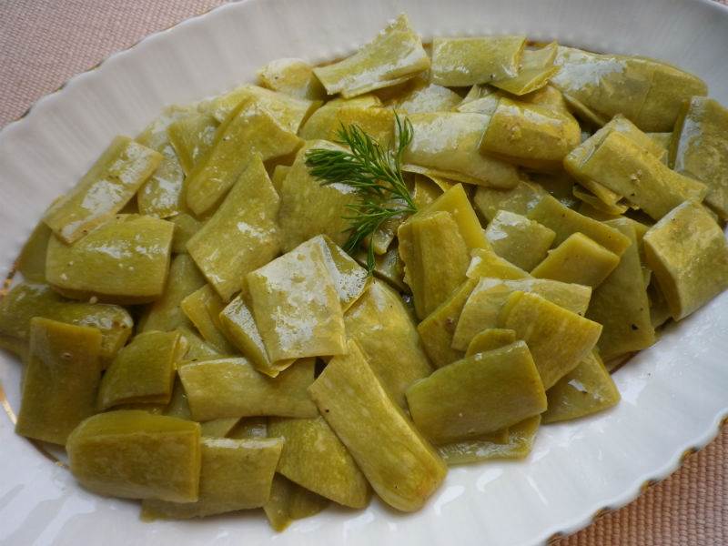 Sefarad tuzlu Kaşkarikas (Kabak Kabuğu Yemeği)